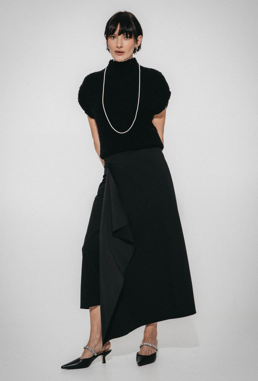 Emilia skirt Sensitive tech fabric | Black