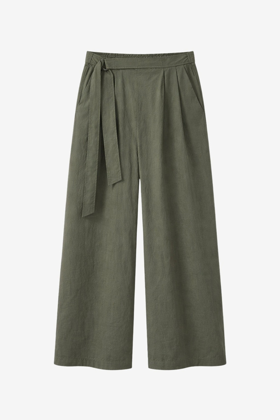 Fuel cotton pleated pants