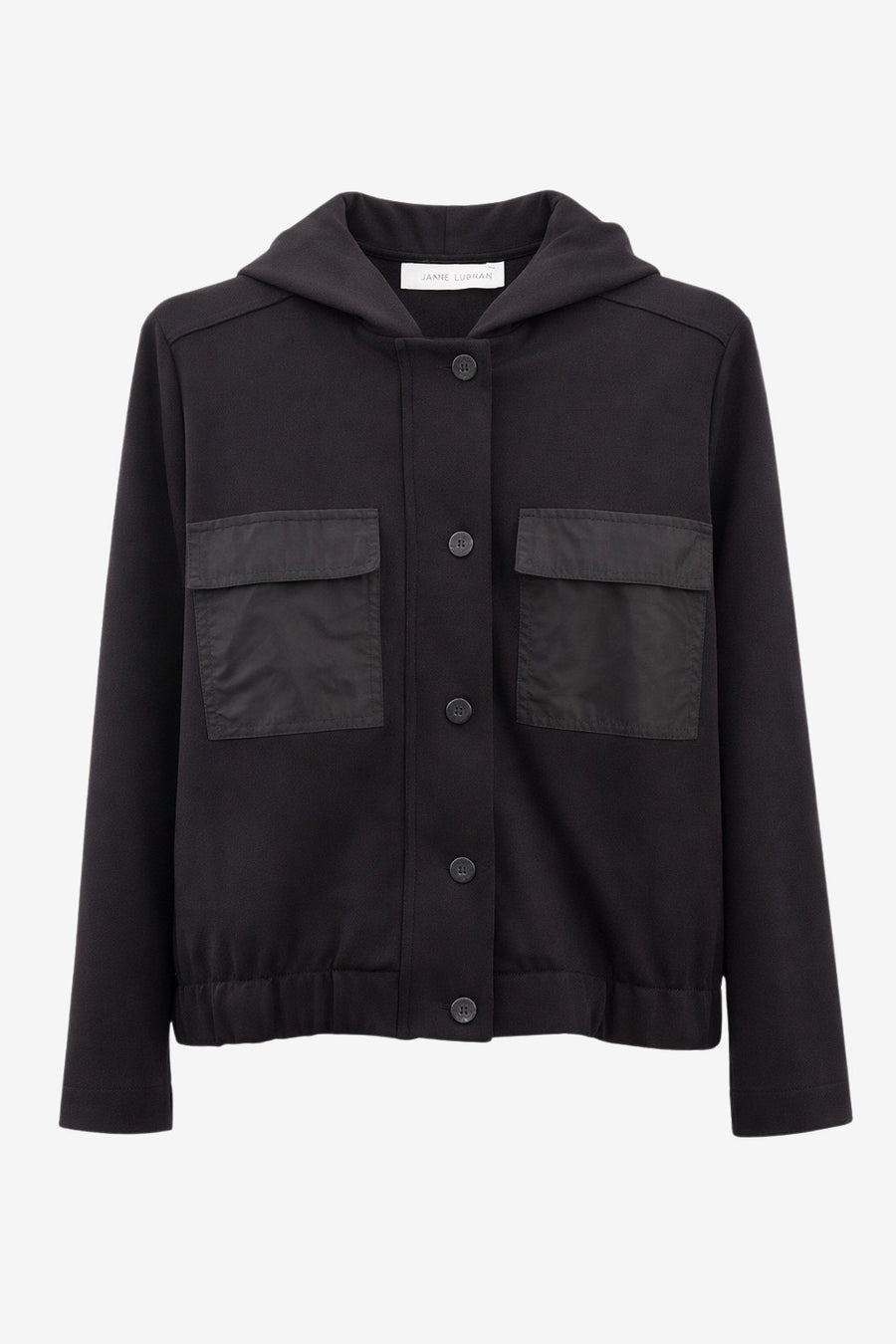Garda punto Milano hoodie jacket | Nero