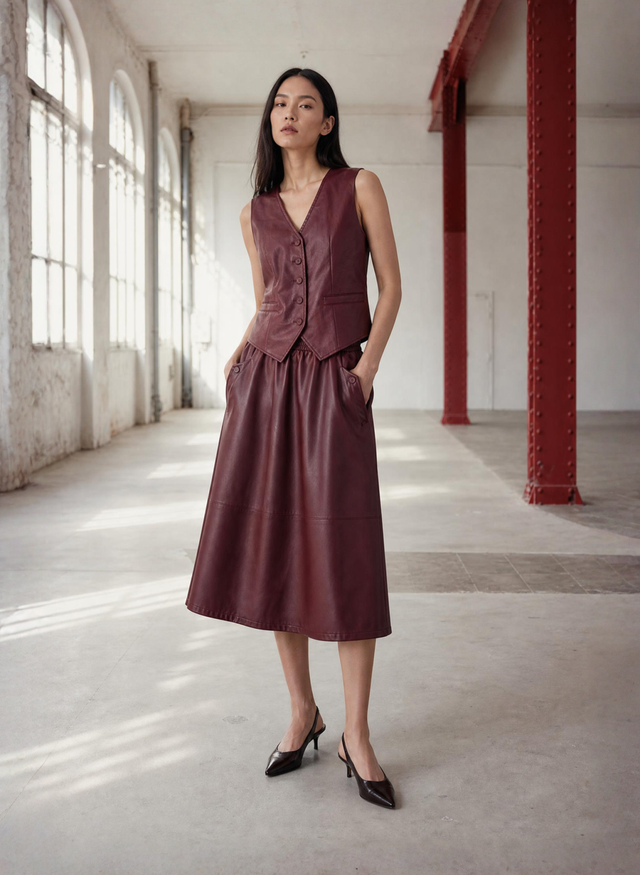 Elle eco leather skirt