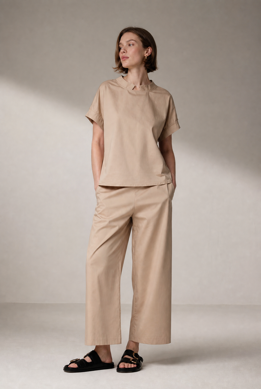 Poplin semi pants 23074 | Sabbia