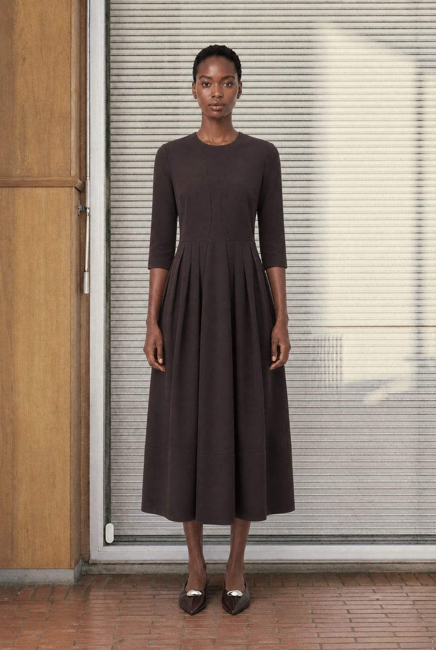 Heide tech jersey dress LS