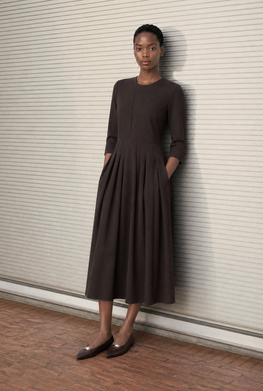 Heide tech jersey dress LS
