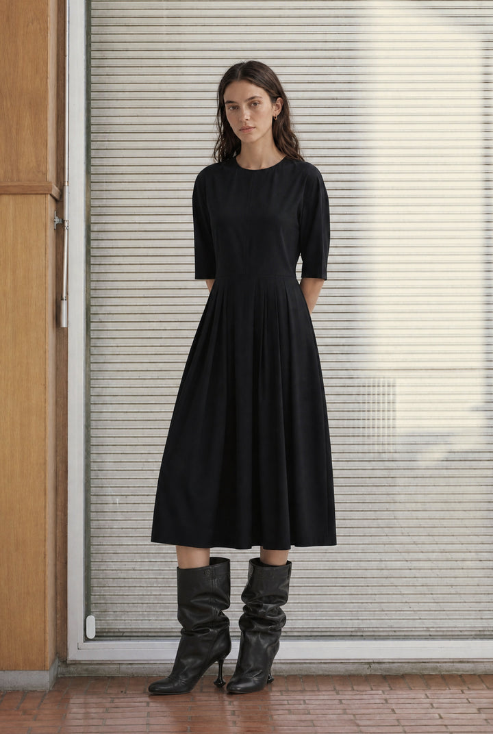 Heide tech jersey dress LS