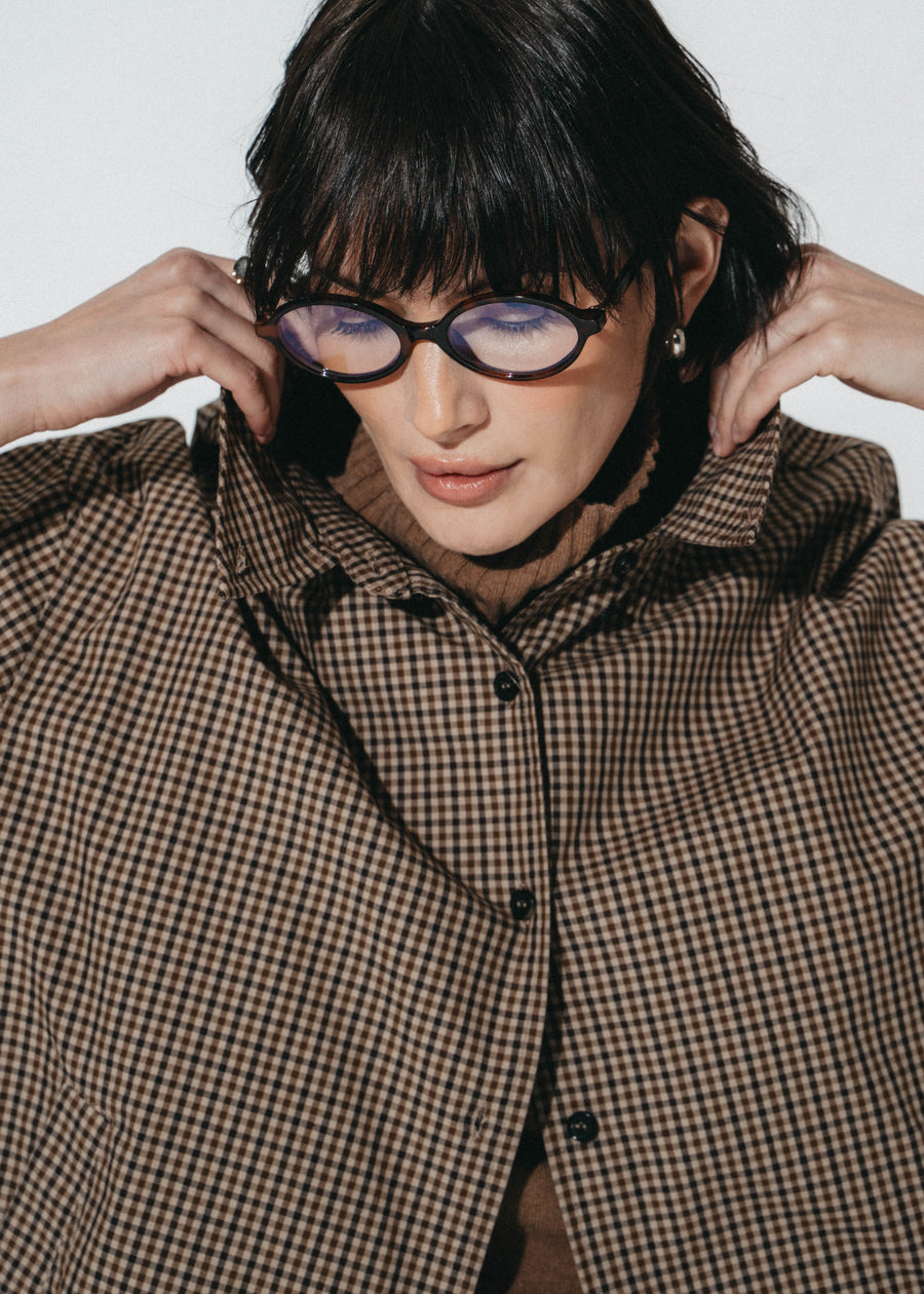 Iconic check cotton bomber jacket