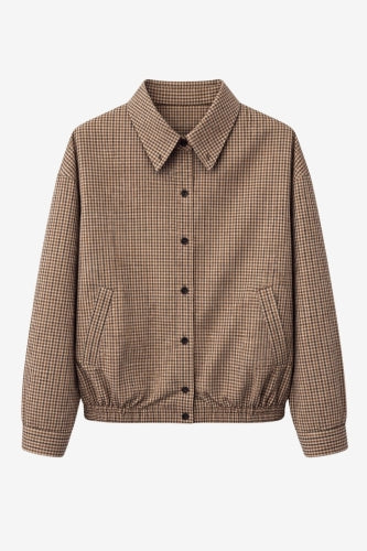 Iconic check cotton bomber jacket