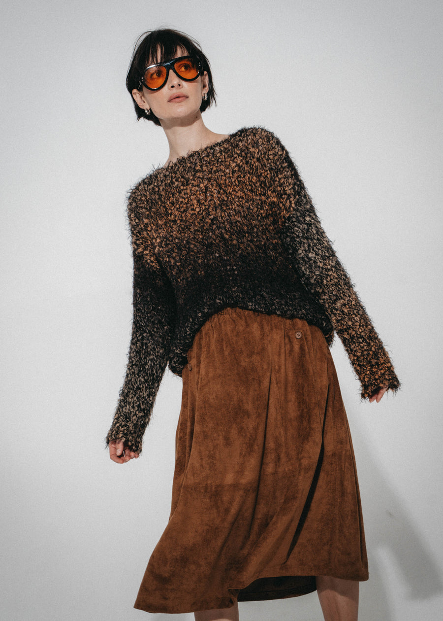 Isla suede effect skirt