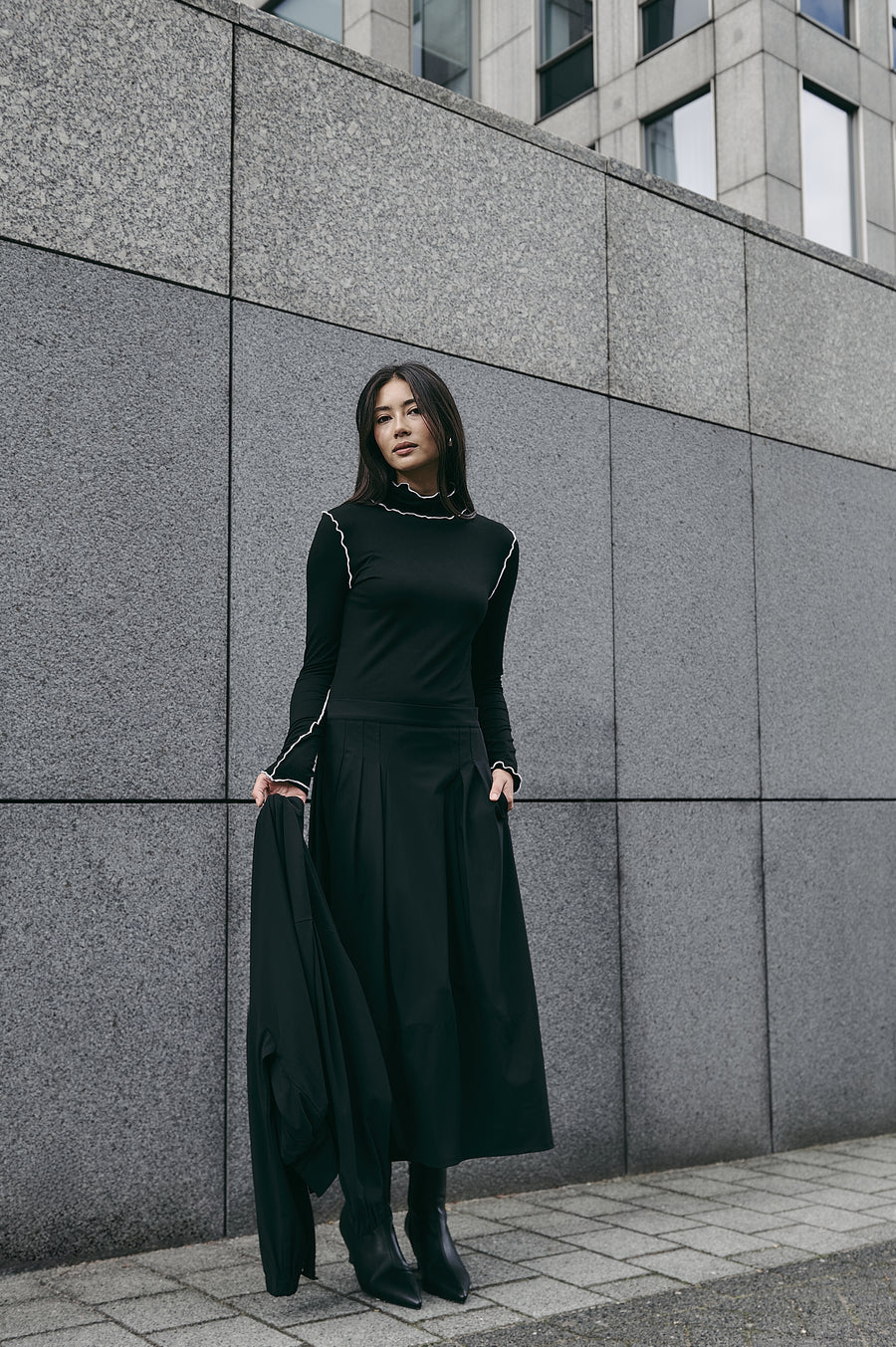 Heide skirt technical jersey | Black
