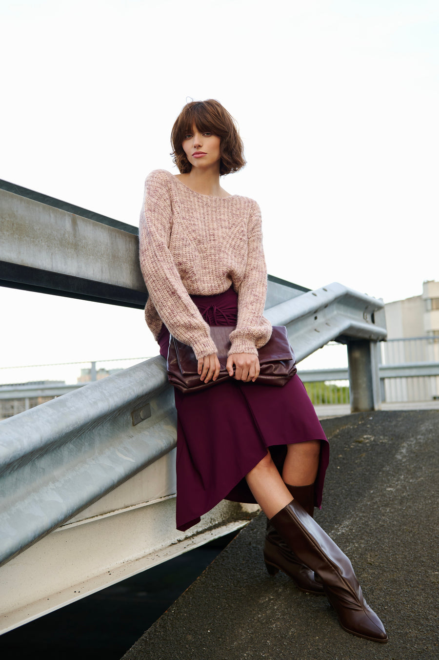 Tine skirt technical jersey | Cherry