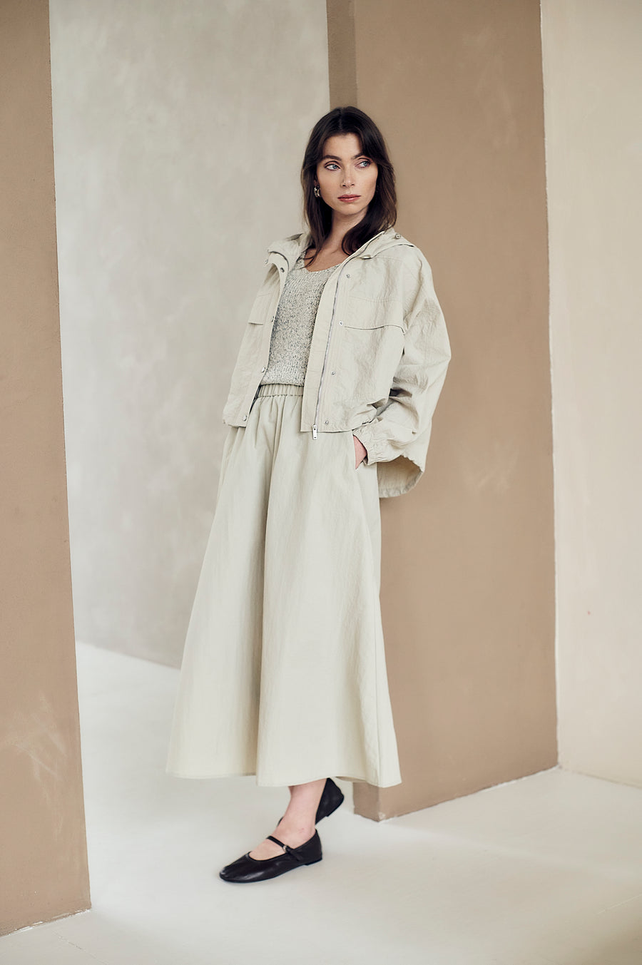 Haruna taffeta skirt