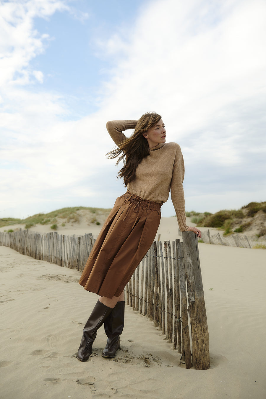 Pullover viscose NB2275 | Beige Melange