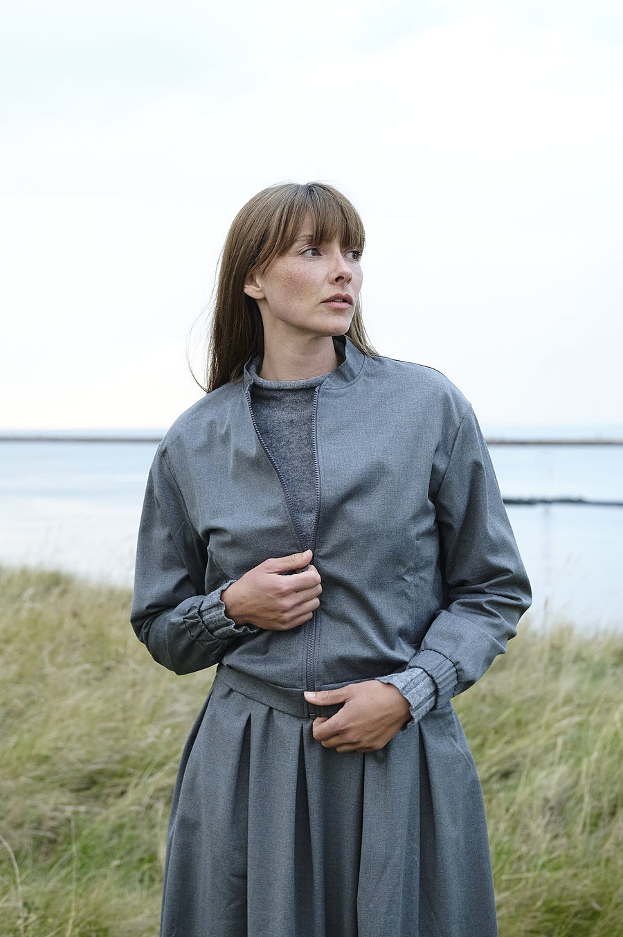Sharon viscose jacket | Dark Grey
