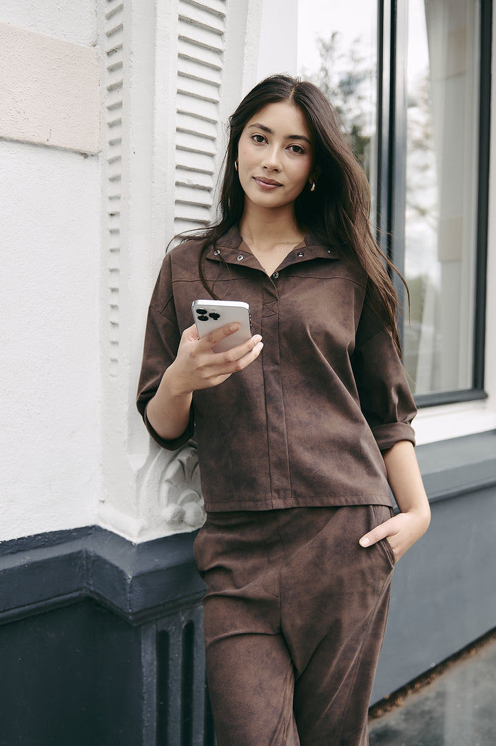 Timelia pants technical jersey | Brown