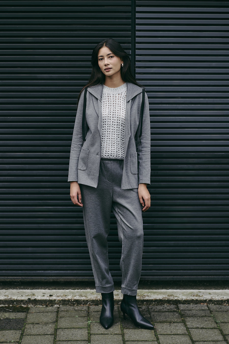 Primo viscose elastane  pants | Dark Grey