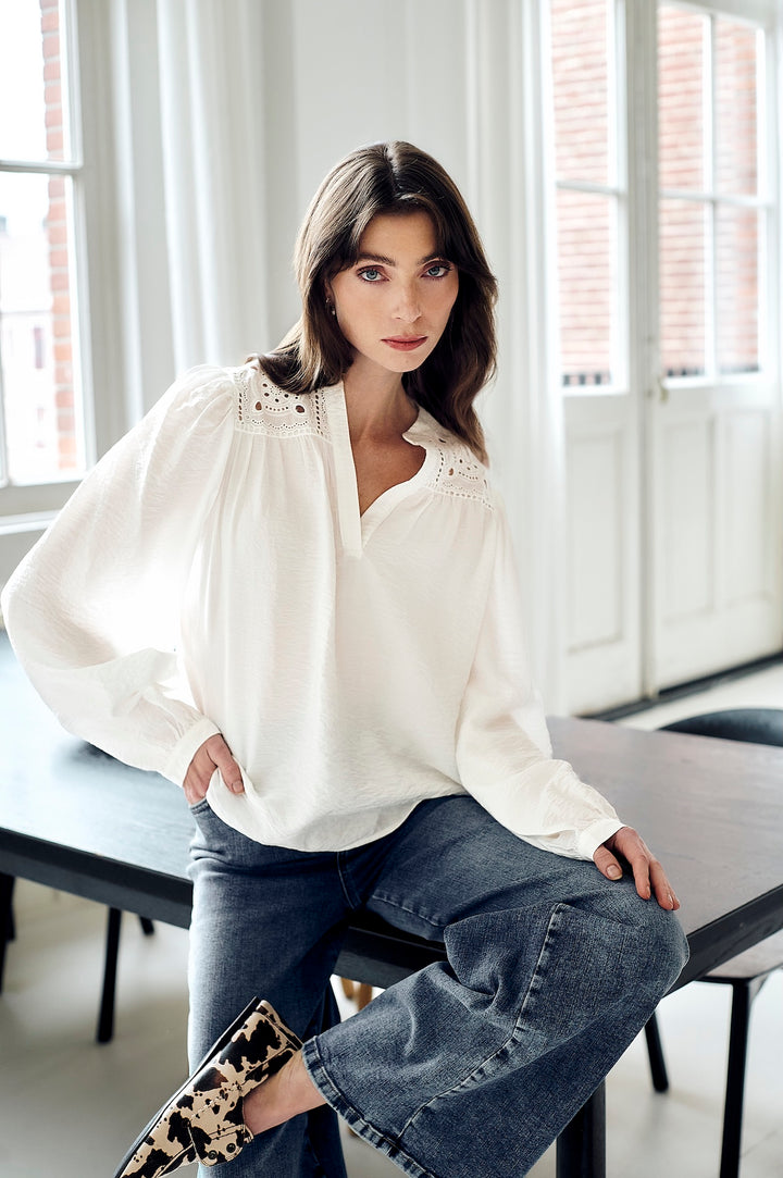 Alen viscose lace blouse