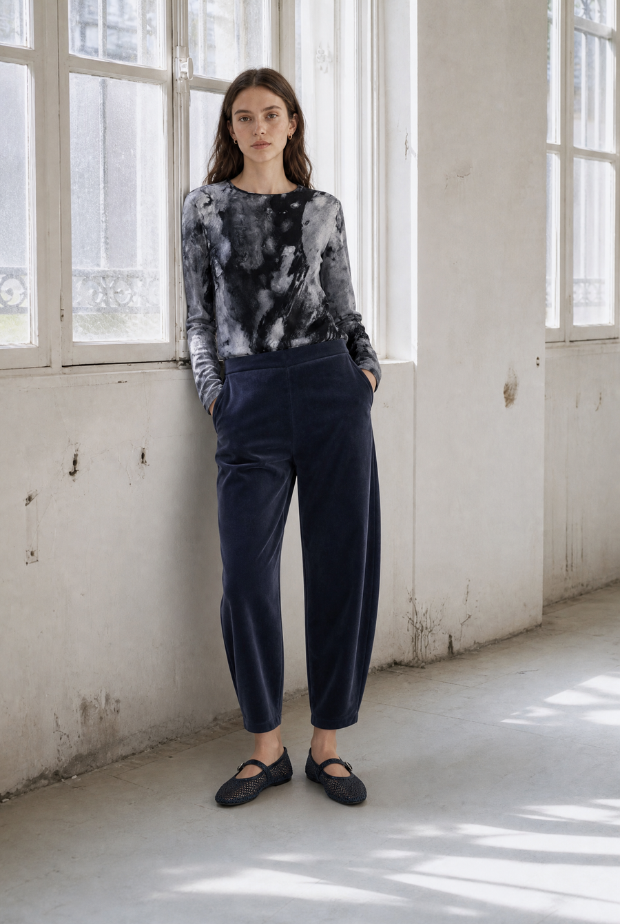 Janette allover print top