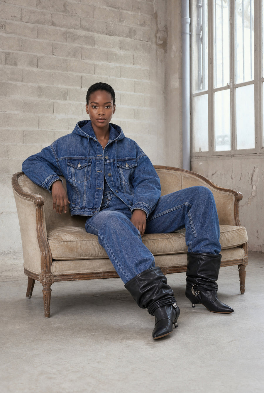 Jessie faded hood jacket