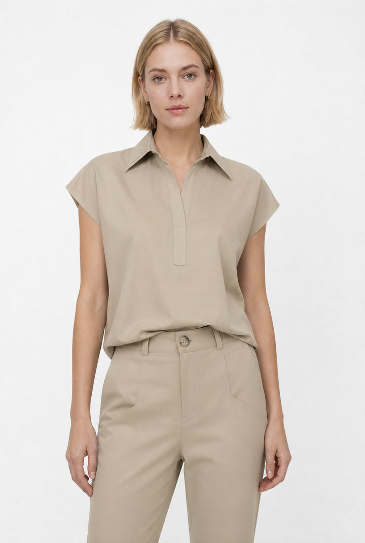 Kitty top technical jersey | Sand