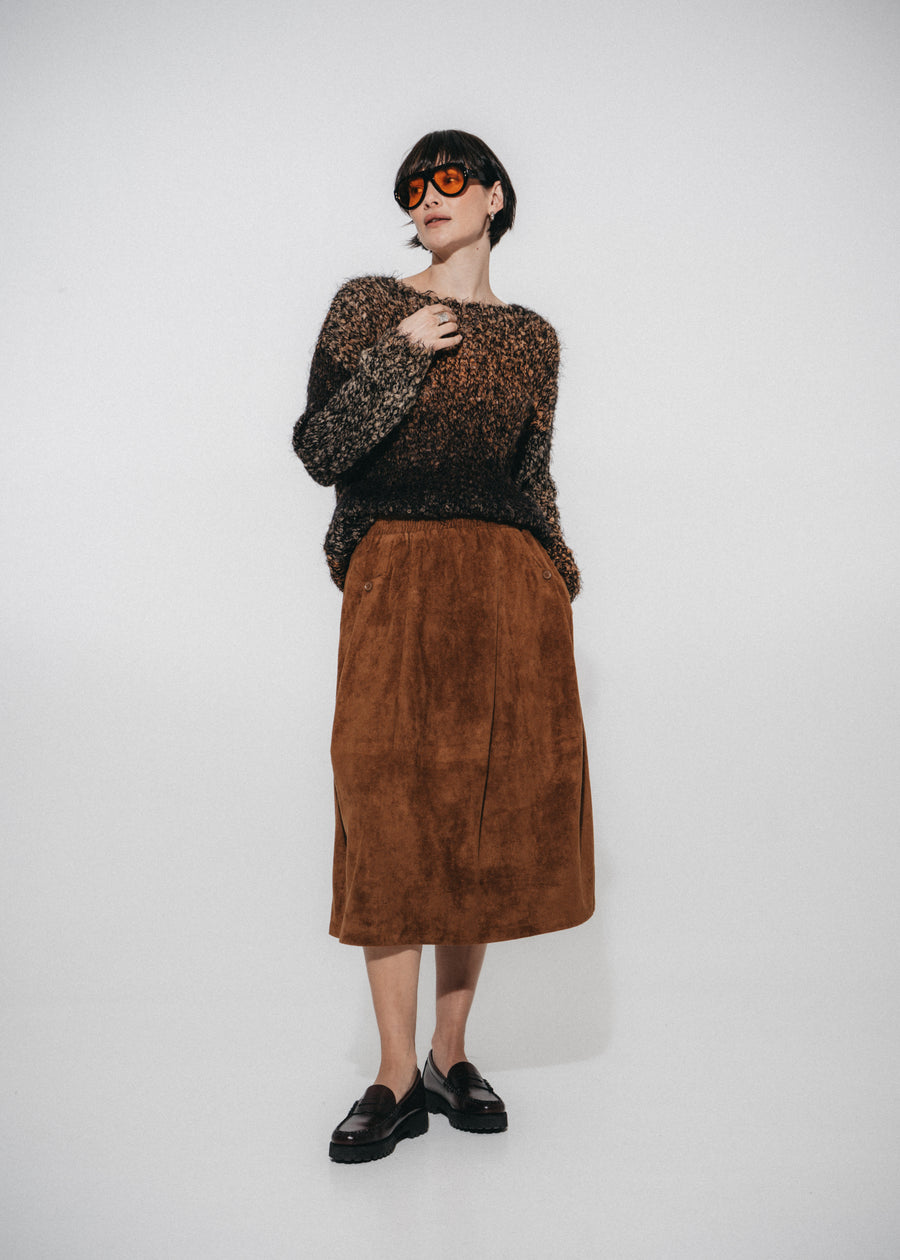 Isla suede effect skirt
