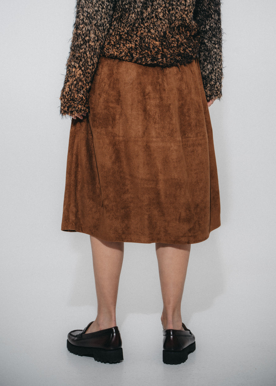 Isla suede effect skirt