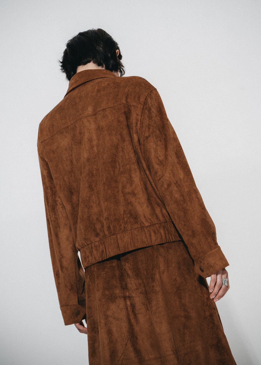 Pia suede effect bomber jacket