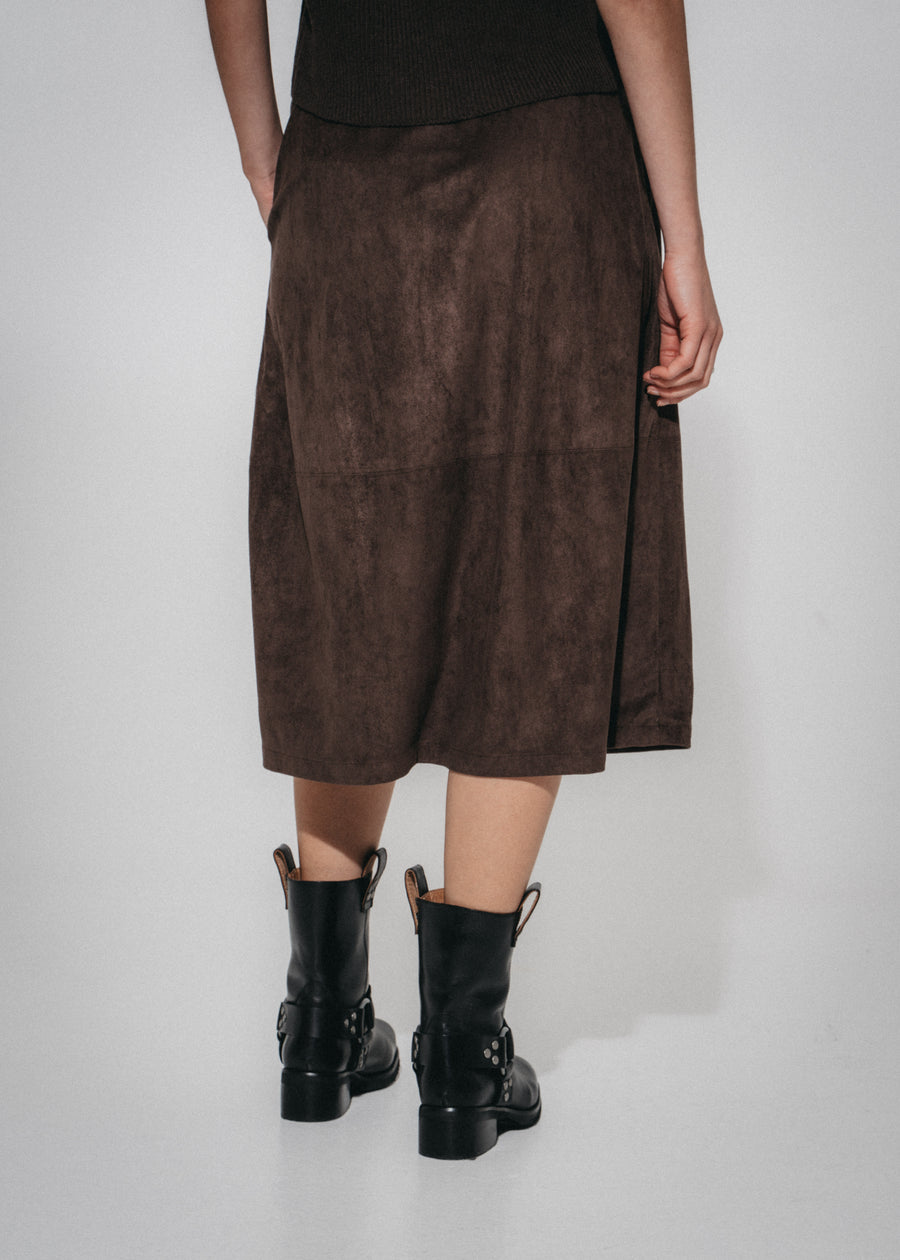 Isla suede effect skirt