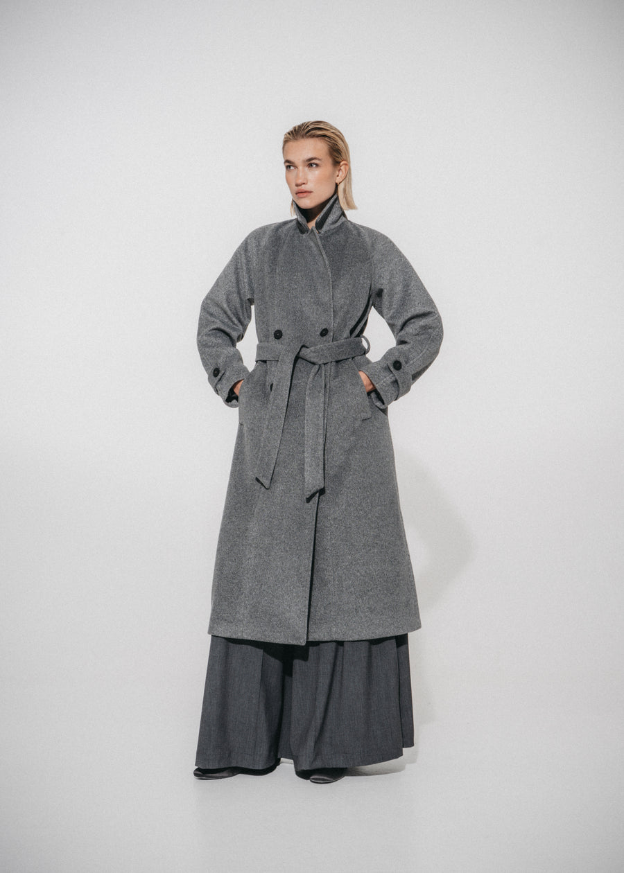 Long alveare coat 61633 | Grigio medio