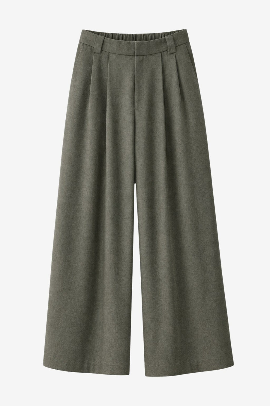 Lean wide-leg broek