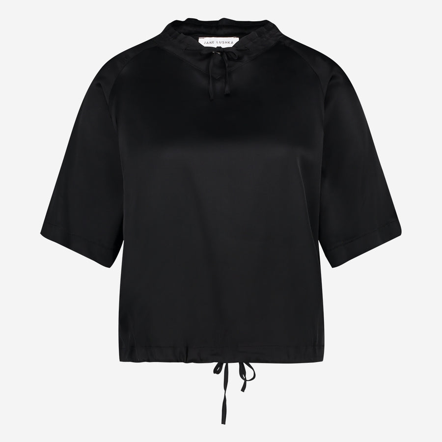 Gia stretch viscose top | Black
