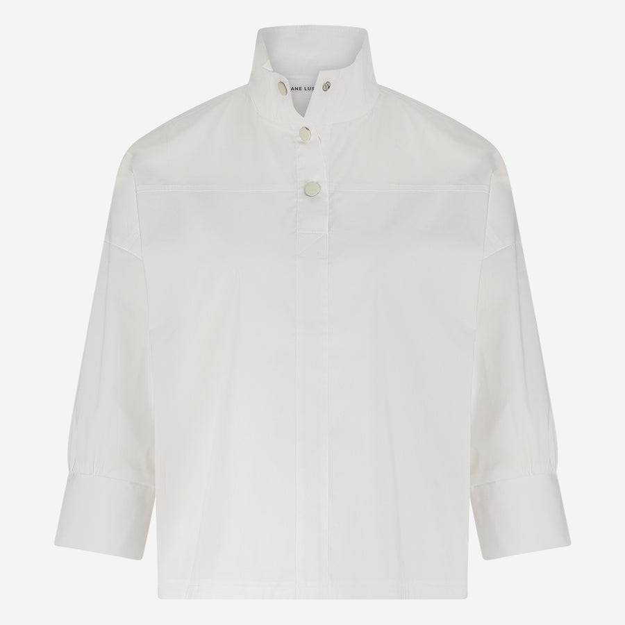 Angelika poplin top | White
