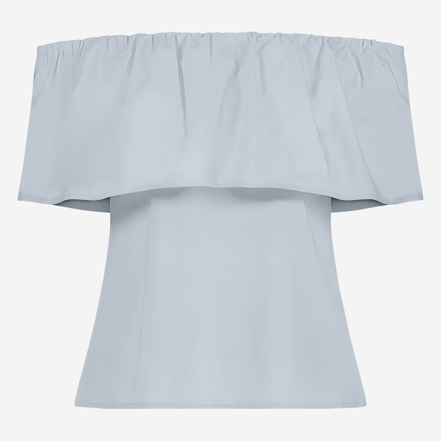 Diane cotton mix top | Light Blue