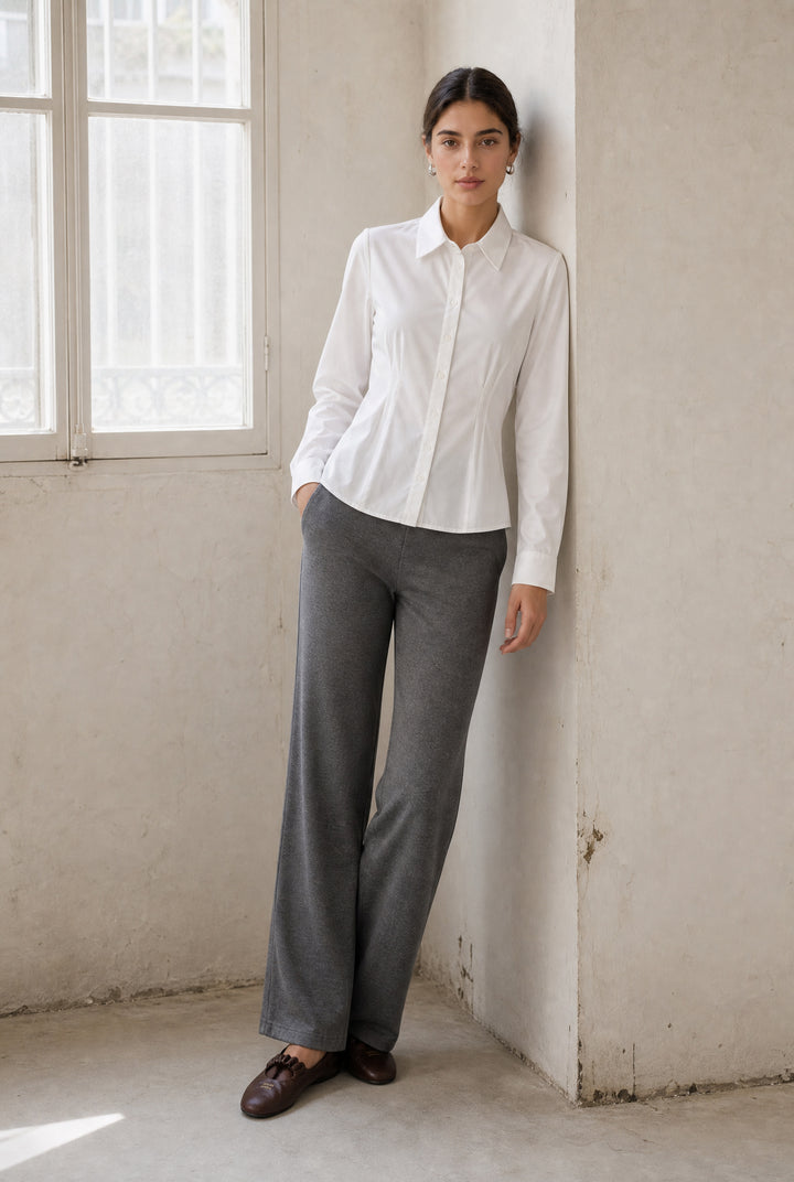 Viscose wide-leg pants