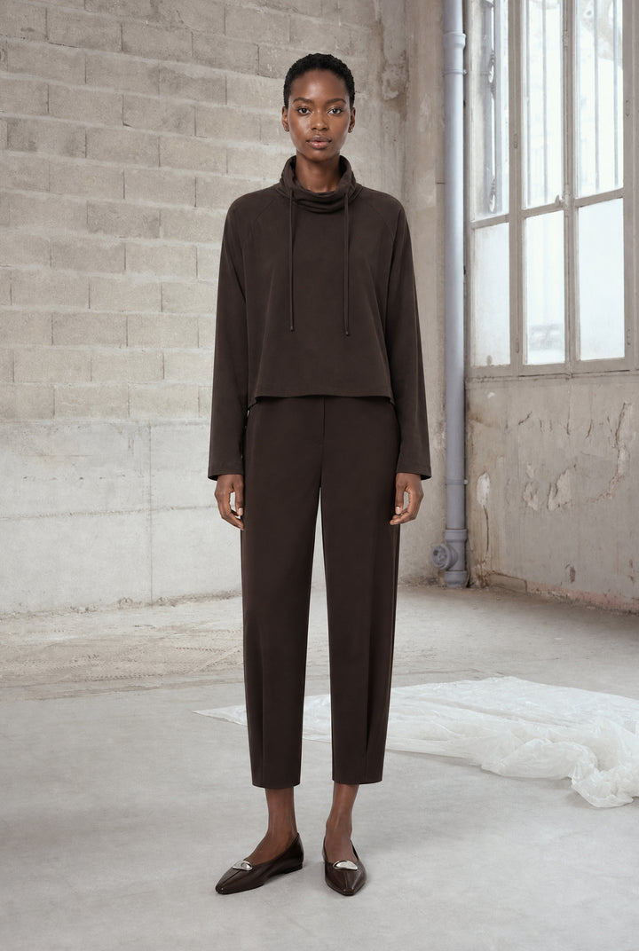 Maren top technical jersey | Chocolate