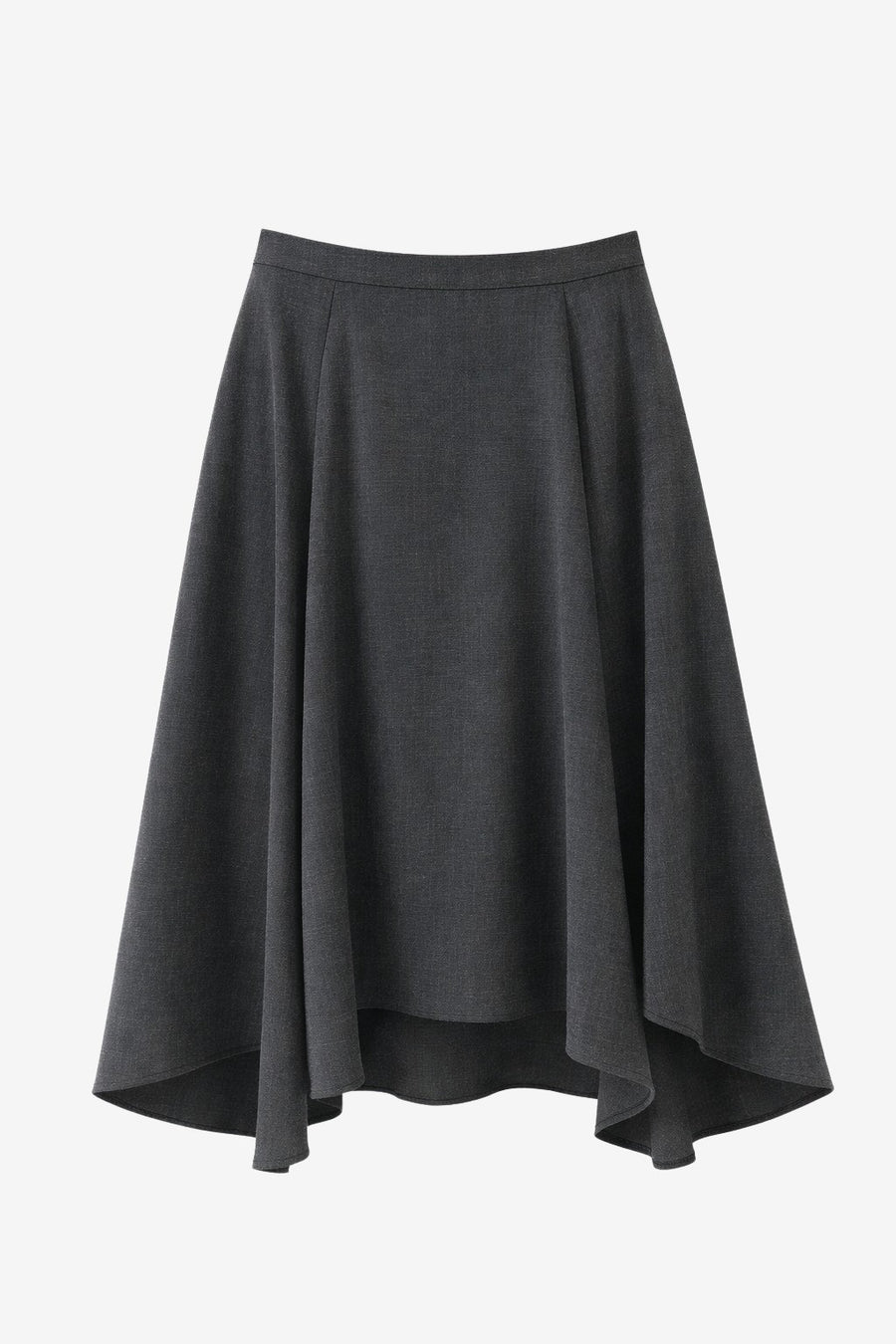Marta asymmetrical viscose skirt | Anthracite