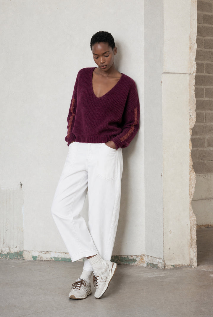 Martinez white barel jeans