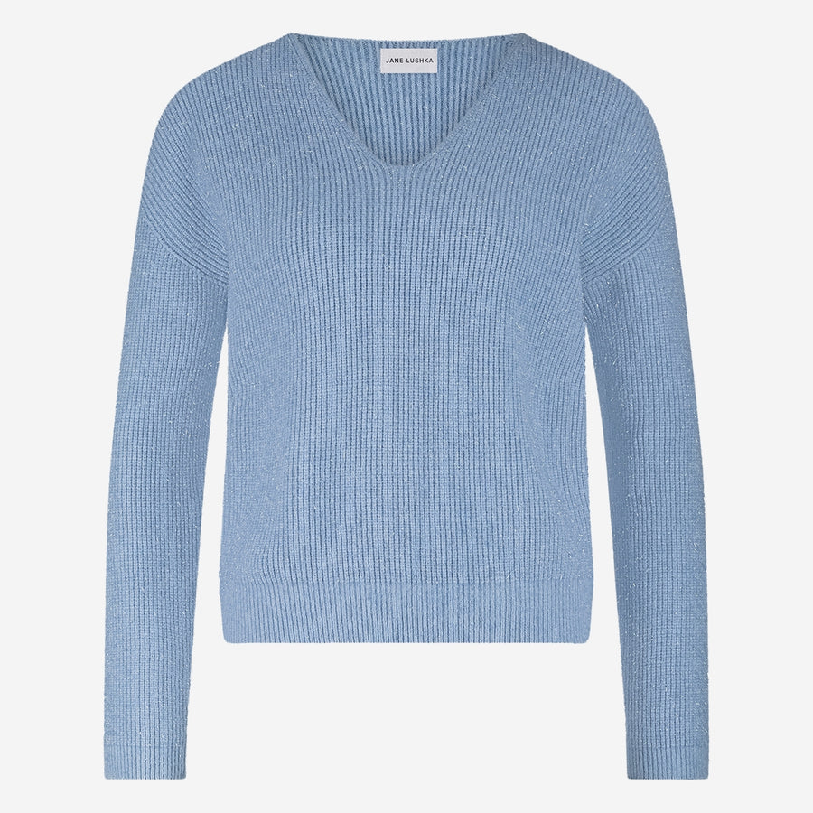 Pullover shiny viscose NB2470 | Light Blue