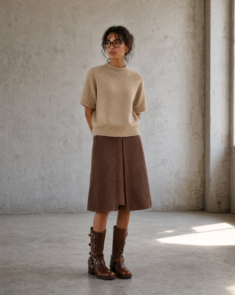 Alpaca knitted dyed top WP09