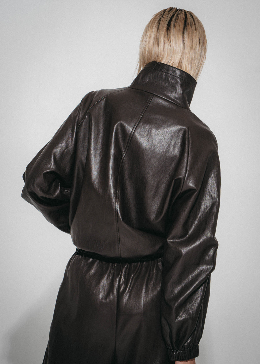 Nerina eco leather bomber jacket