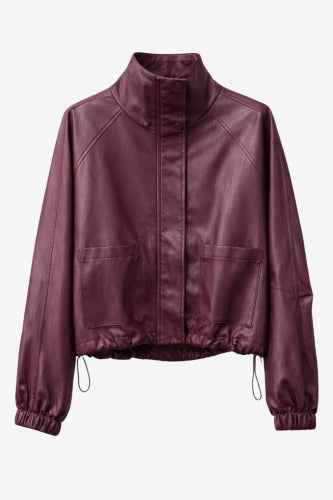 Nerina eco leather bomber jacket