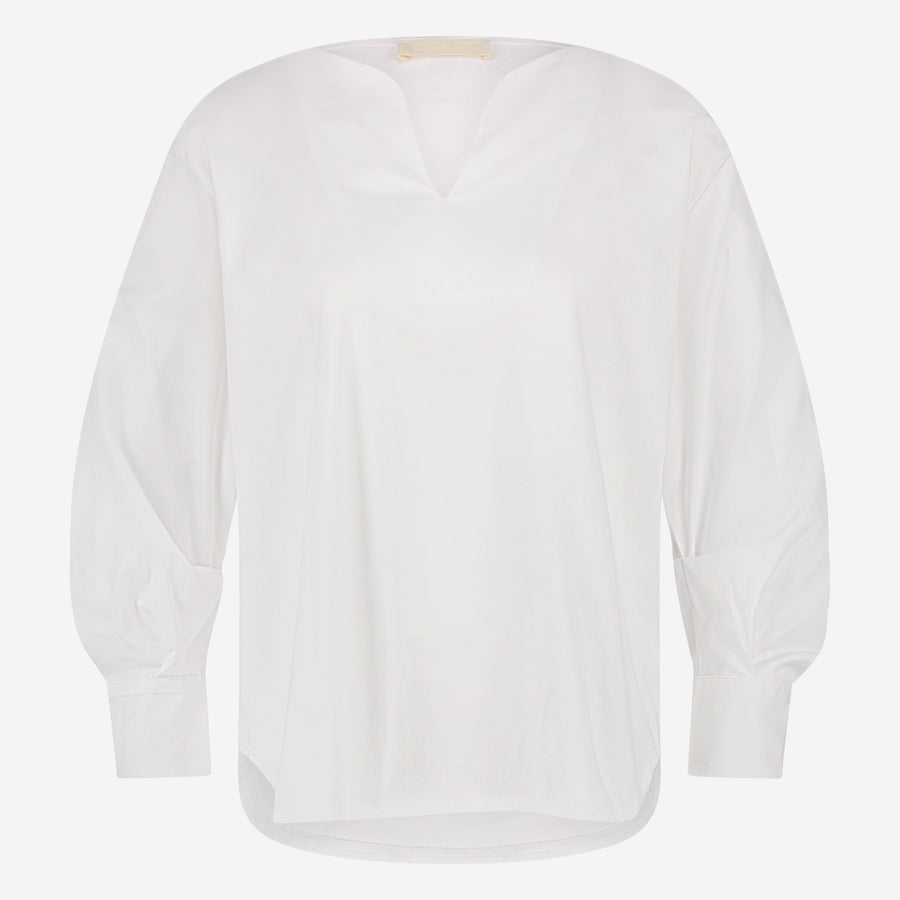 Sally mix cotton top | White