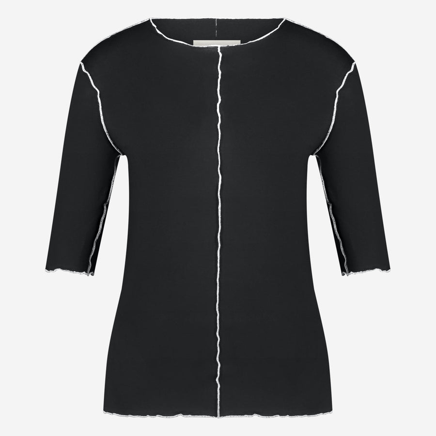 Jordan stretch viscose top | Black White