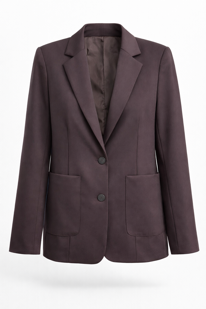 Rango technical jersey blazer | Chocolate