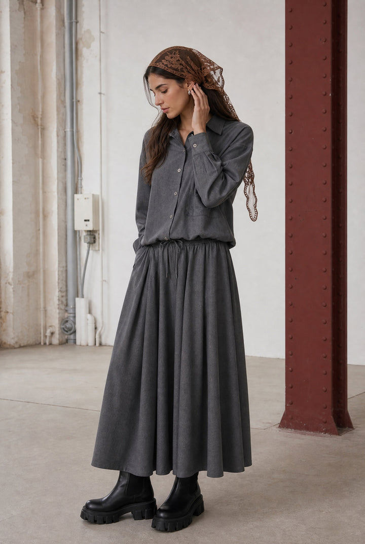 Rapanui light flannel long skirt