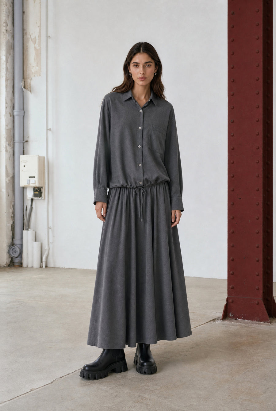 Camilla light flannel blouse
