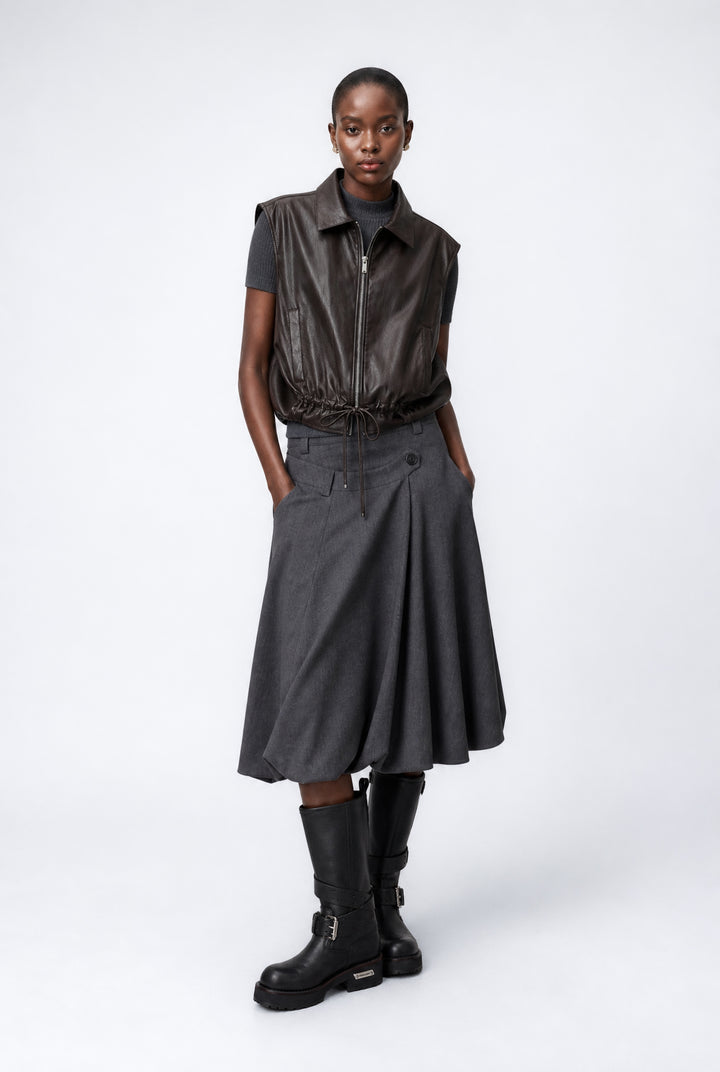 Tess viscose balloon skirt