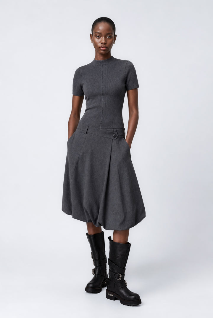 Tess viscose balloon skirt