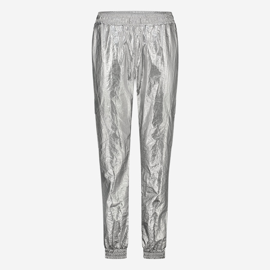 Alex silver shine foil pants | Silver