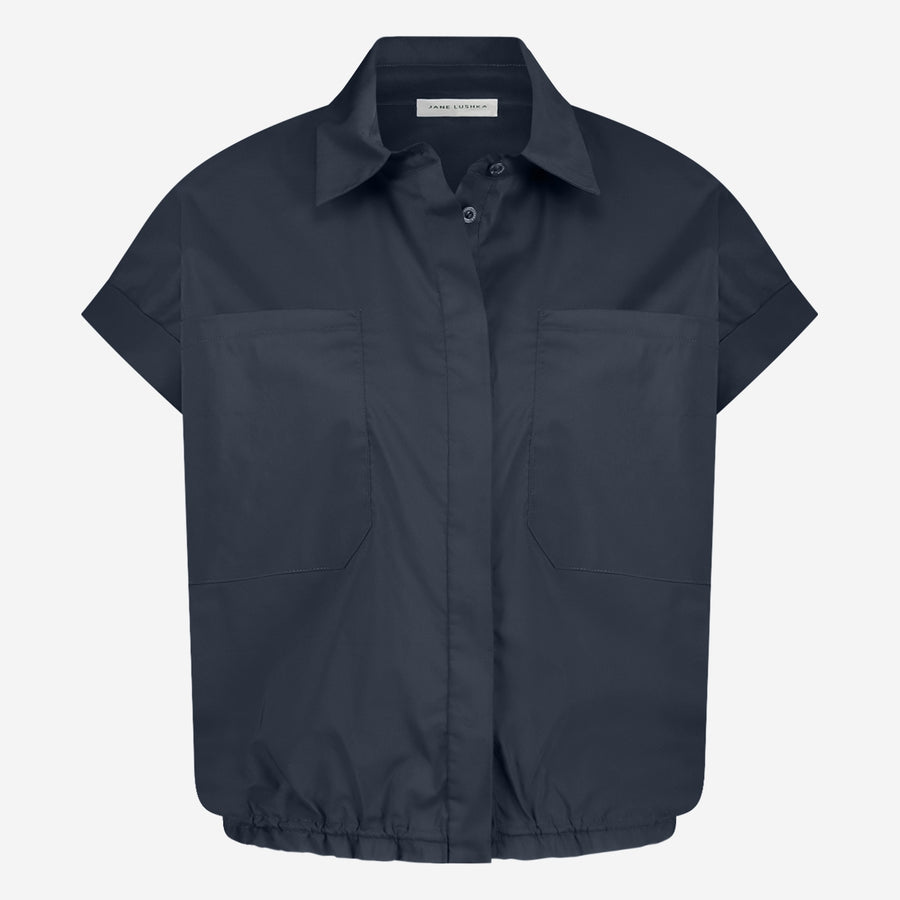 Renate poplin blouse | Blue