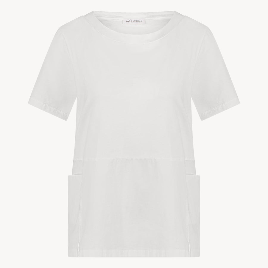 Paola polplin jacket blouse | White