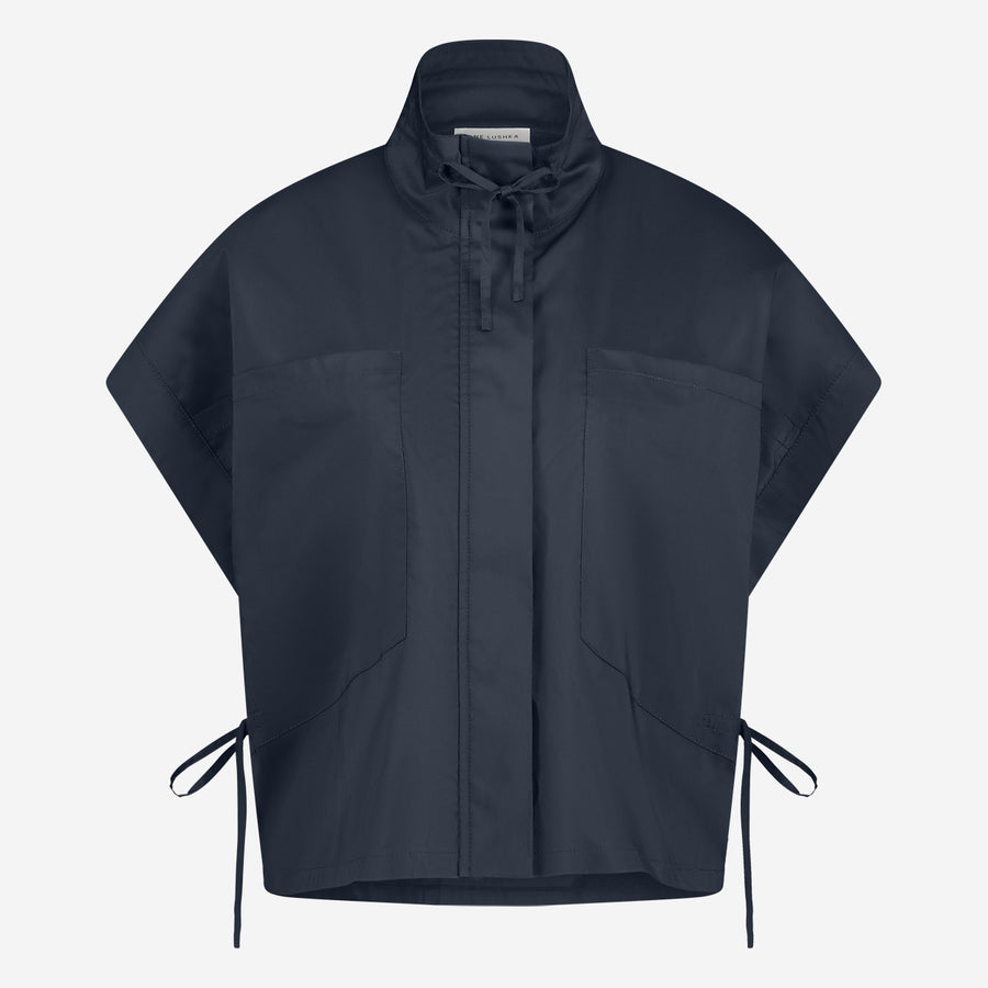 Paola polplin jacket blouse | Blue